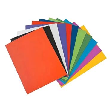 Imagem de Kit Com 5 Folhas Placas De Eva 40cmx48cm Colorido Lisa Artesanato