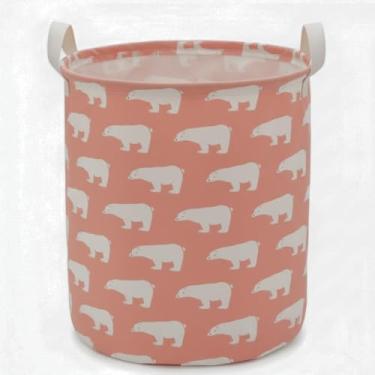 Imagem de Cesto Organizador Multiuso 40L Versátil para Roupa Suja, Brinquedos, Quarto, Banheiro ou Lavanderia (Urso)