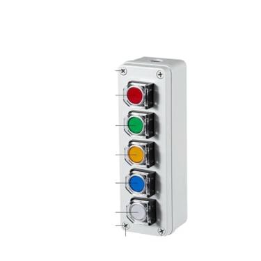 Imagem de Caixa à prova d'água para interruptor de botão com capa de proteção de botão Caixa de controle de interruptor de partida de reposição de energia 2-6 furos (5 furos)