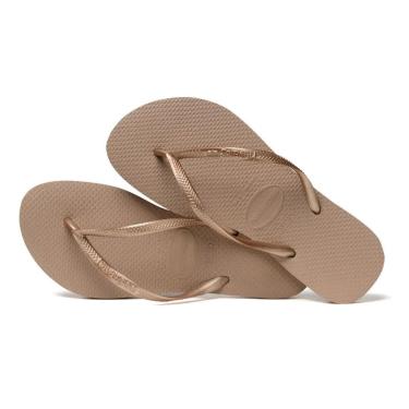 Imagem de Chinelo Feminino Havaianas Tiras Metalizada Casual Slim-Feminino