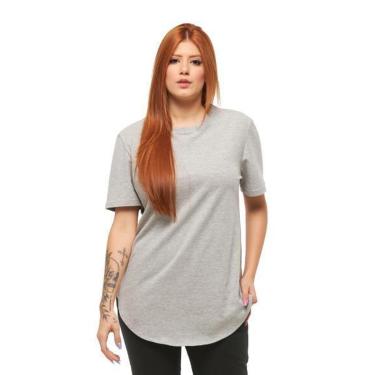 Imagem de Camiseta Long line Feminina Manga Curta C1-ROSAPINK-P-Masculino