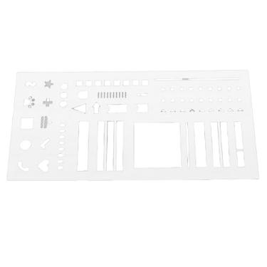 Imagem de POCREATION Planner Stencil, Modelo Reutilizável e Flexível para Calendários, Listas de Tarefas, Rastreadores de Hábitos, Com Várias Formas para Canetas, Lápis, Marcadores, para Materiais