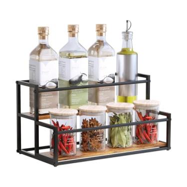 Imagem de Okydoky Rack de xarope de café de 2 camadas comporta 8 garrafas - suporte resistente para cafeteria, cozinha e estação de bebidas, suporte universal para xarope, molho e garrafas de vinho