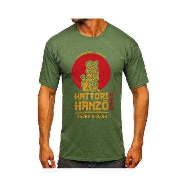 Imagem de Camiseta Masculina 100% Algodão Hattori Hanzo Estampada Harajuku, Cami