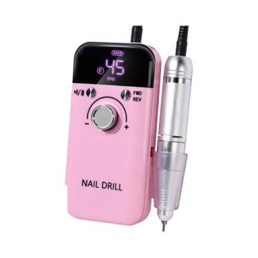 Imagem de Máquina De Furar Unhas Elétrica Portátil Recarregável 45000RPM Baixo R