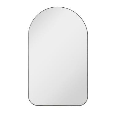 Imagem de Espelho Capela Carisma Preto 64x44x3 cm - Vidro Guardian 3 mm, Couro Ecológico