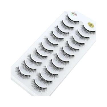 Imagem de Cílios Postiços Naturais Longos 3D De Mink, 10 Pares, Macios E Volumos