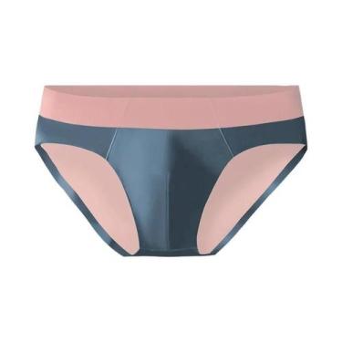 Imagem de Cuecas Masculinas De Seda Gelada Sem Costura Respiráveis De Cintura Ba