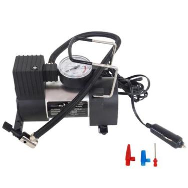 Imagem de Mini Compressor de Ar Automotivo Portátil 12V 100 Psi com 3 Adaptadore