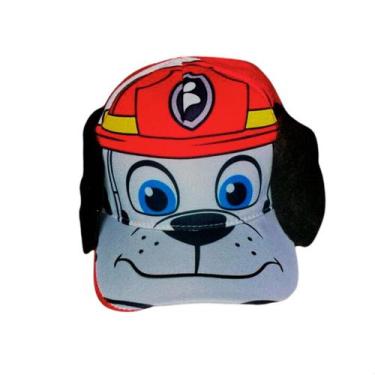 Imagem de Boné Infantil Patrulha Canina Aba Curva com Ajuste - KIDSBEHAPPY, Verm