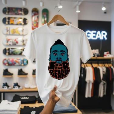 Imagem de Camiseta Basica Masculina Estampada Algodão Premium Camisa Urbana Stre