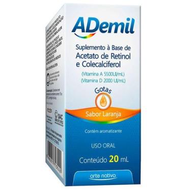 Imagem de ADEMIL RETINOL GTS 20ML - Suplemento Vitamínico com Aroma de Laranja -