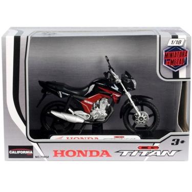 Imagem de Miniatura Moto Honda CG Titan 150 2014 Preta California TOYS