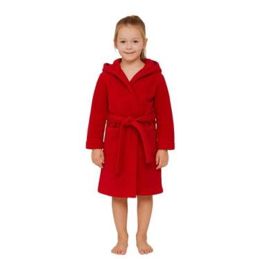 Imagem de Roupão Infantil em Microfibra Soft - Sogni Belli, Vermelho, 4