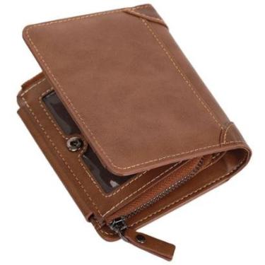 Imagem de CARTEIRA MASCULINA COURO PORTA CARTÕES MOEDAS DOCUMENTOS COM ZÍPER-Unissex