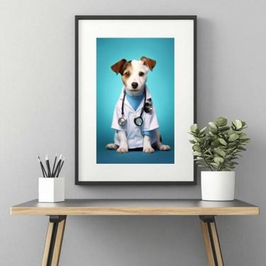 Imagem de Quadro Veterinária Cachorrinho - 60X48Cm