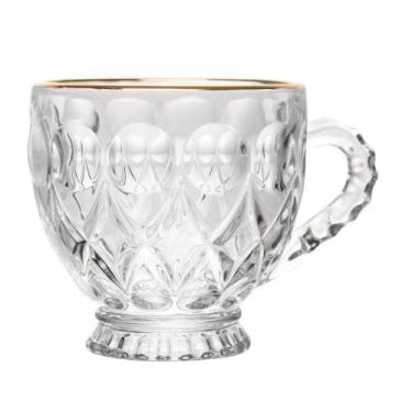 Imagem de Xícara Lile com Fio de Ouro Lyor 200ml Cristal Ecológico - Wolff