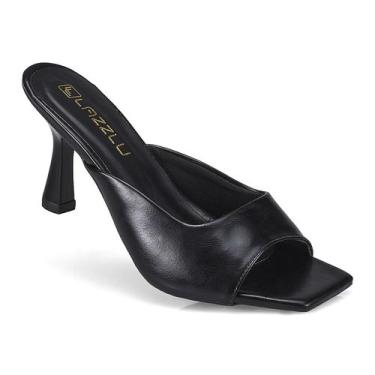 Imagem de Sandália Feminina Tamanco Salto Alto Fino Social Confortável Cor:Caram