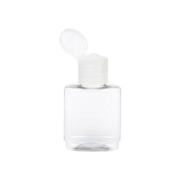 Imagem de Kit 20 Frascos Pet 35ml Quadrado com Tampa Flip Top para Álcool em Gel