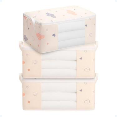 Imagem de Kit 3 Saco Multiuso Organizador Guarda Roupa Coberto Edredom - Cartizz