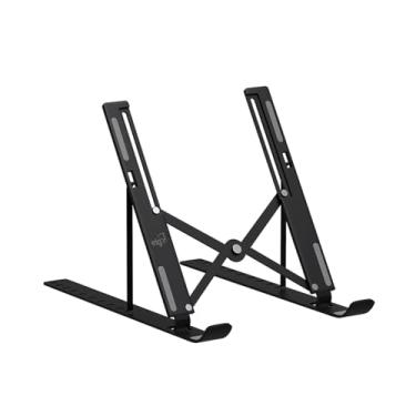 Imagem de Suporte de Mesa Portátil para Notebook/Laptop de 10" a 17,3", 10 Níveis de Regulagem, Dobrável, Inclui Bolsa de Transporte, Preto, NTB8520B, ELG