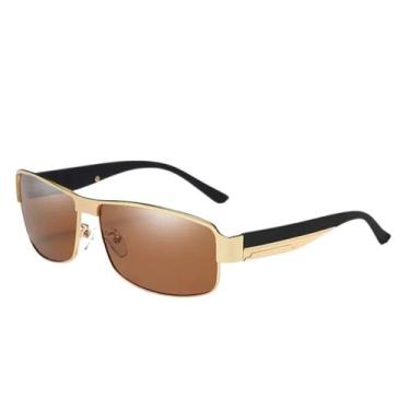 Imagem de Óculos De Sol Hdcrafter Polarizado Proteção Uv400 Original, Dourado