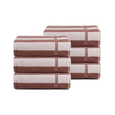 Imagem de Kit Toalhas De Praia Piscina Banhão Para Hotel 6pç 80x150cm - LUFAMAR,