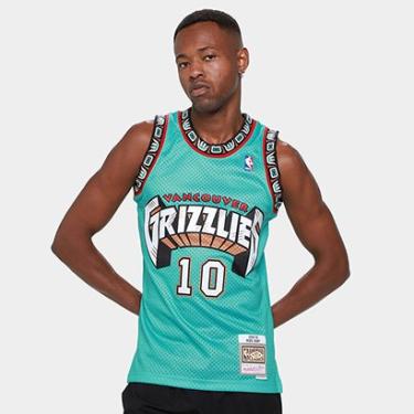 Imagem de Regata NBA Vancouver Grizzlies Mike Bibby Swingman Mitchell & Ness Masculina-Masculino
