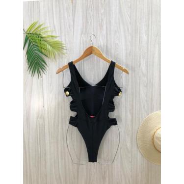 Imagem de Maiô Feminino Liso Poliamida Alta Qualidade - ROSABODY, Preto