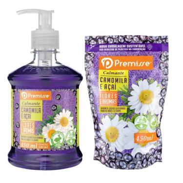 Imagem de Sabonete Líquido Glicerinado Calmante Camomila e Açaí com Refil - Prem