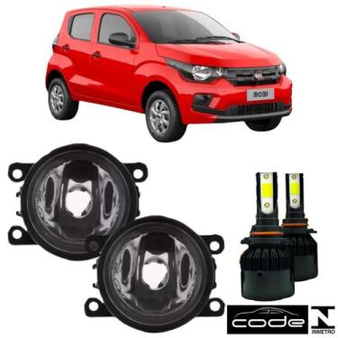 Imagem de Par farol milha fiat mobi 2016 a 2022 e super led - BIBAS