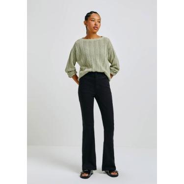 Imagem de Calça Jeans Feminina Flare Cintura Média Soft Touch - Hering, 036