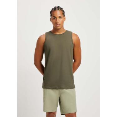 Imagem de Regata Básica Masculina World - Hering, P, Verde musgo