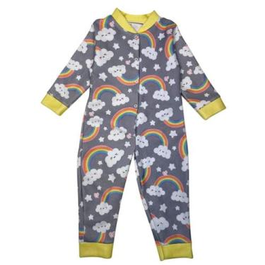 Imagem de Macacão Roupa de Bebê Soft Quentinho Para Frio Colorido Fofo Estampa C