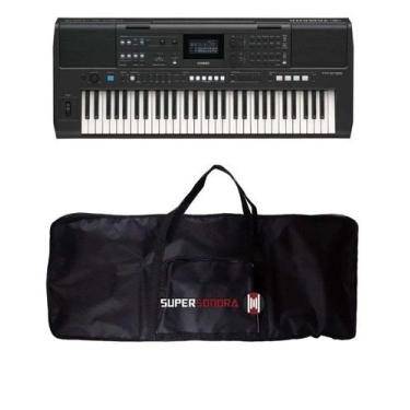 Imagem de Kit Teclado Yamaha PSR-E483 + Capa