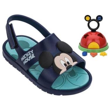 Imagem de Sandália Mickey e Minnie Com Casa Ref:21996 - Grendene, 19, Azul