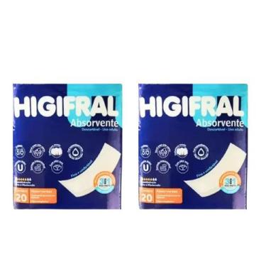 Imagem de Kit C2 Absorvente Geriátrico Pós-Parto Higifral C/20 Un cada - EUROFRA