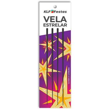 Imagem de VELA PARA ANIVERSARIO  ESTRELAR C/04 varinha KLF FESTAS - KLF- Festas