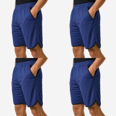 Imagem de Kit 4 Shorts Bermuda Masculina Dry Fit Esportiva Leve com Bolsos Acade