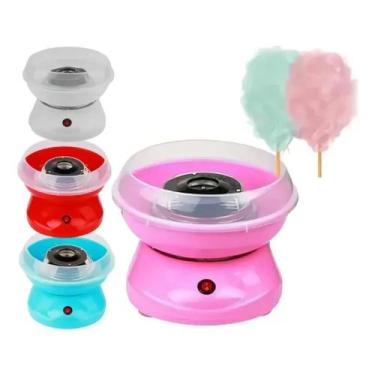 Imagem de Mini Máquina De Algodão Doce Caseira Portátil 220v Vermelho, pink ou a
