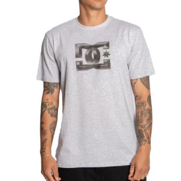 Imagem de Camiseta DC Shoes DC Star Chrome Silver SM25 Masculina Cinza, G, Cinza