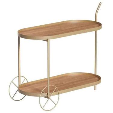 Imagem de Carrinho Home Be Oval Champanhe Portal Decor