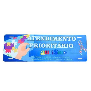 Imagem de Placa de Sinalização em MDF atendimento Prioritário para Autistas - Co