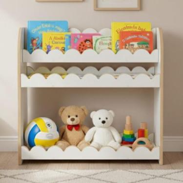Imagem de Estante para Livros Infantil Organizador de Brinquedos Revisteiro Mont
