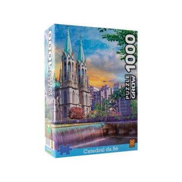 Imagem de Quebra Cabeça Premium 1000 Peças Catedral da Sé São Paulo - Grow