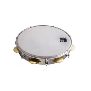 Imagem de Pandeiro phx 10 mad. pvc titanium 7 af.c/ pele leitosa