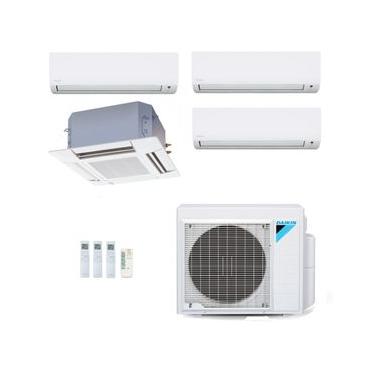 Imagem de Ar-Condicionado Multi Split Inverter Daikin 34.000 (3x Evap HW 9.000 + 1x Evap Cassete 4 Vias 20.000) Quente/Frio 220V