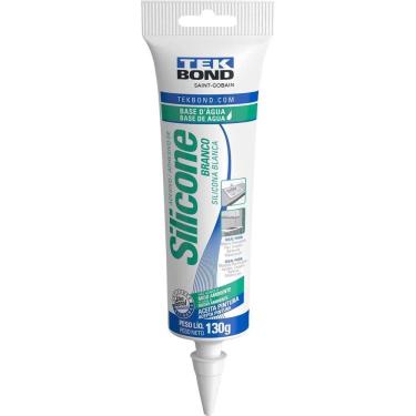 Imagem de Borracha de Silicone Tekbond à Base d'Água Impermeável Flexível Pintável Branco 130G