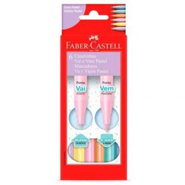 Imagem de Caneta hidrográfica Vai e Vem 6 cores Pastel 150906VVZF/550920 - Faber