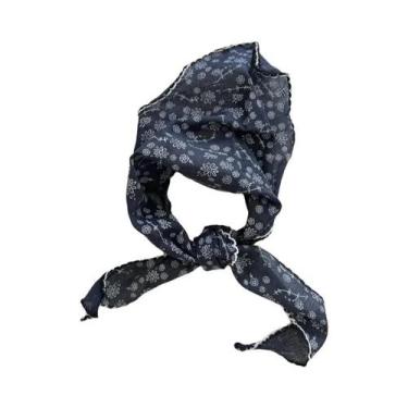 Imagem de Lenço De Pescoço Floral De Verão Para Mulheres, Xale Triangular, Banda